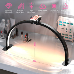 SLYFTE foldable nail desk light shows compact studio setup for mobile artists.