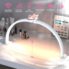 SLYFTE foldable nail desk light in action for mobile studio setups.