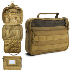 SMONT Toiletry Bag for Men front view showing compact, organized Dopp Kit design for travel.
