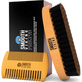 Smooth Viking Beard Care beard brush packaging highlights premium grooming kit
