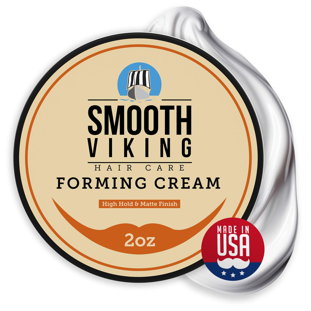 Smooth Viking Forming Cream bottle shows strong hold for all hair types