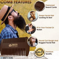 Smooth Viking grooming tools arrangement demonstrates durable, ergonomic design for everyday beard care.