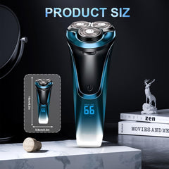 Snapbuy Electric Razor blue design shot highlighting sleek style for daily grooming.