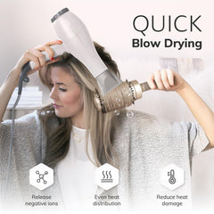 Sndyi round brush anti-slip-handle ensures comfortable grip during styling and blow-drying.