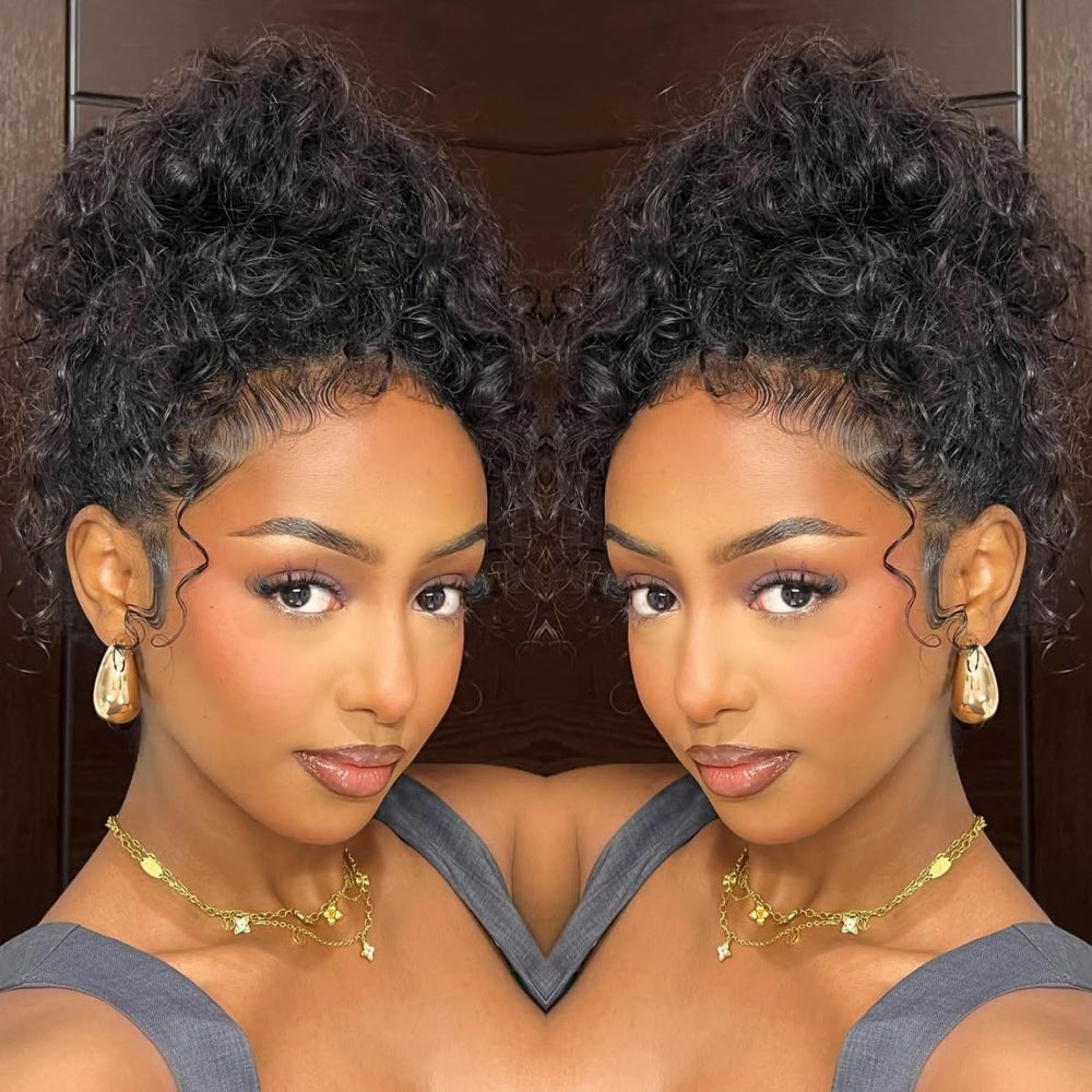 snv Hidden Strap 360 wig Water Wave front view for natural daily wear