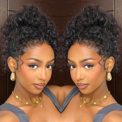 snv Hidden Strap 360 wig Water Wave front view for natural daily wear