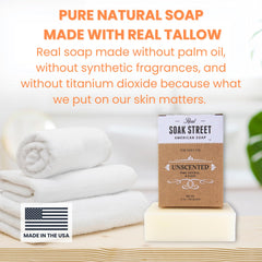 Soak Street Real American Soap goat milk lavender bar for soothing skin
