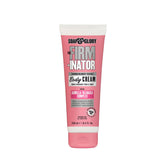 Soap & Glory The Firm-inator bottle closeup highlighting firming action.