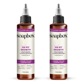 Soapbox Oh My Growth bottle pour promotes easy daily use for longer-looking hair