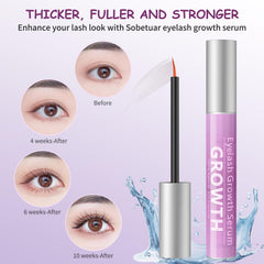Applying Sobetuar serum with precision brush to lash base