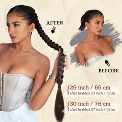 SOFEIYAN instant braided ponytail extension demonstrates quick, seamless styling