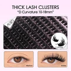 SOFENIDA lash clusters kit plant-fiber materials provide lightweight, comfortable wear.