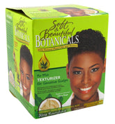 Soft & Beautiful Botanicals Texturizer Kit packaging closeup for easy-at-home styling.