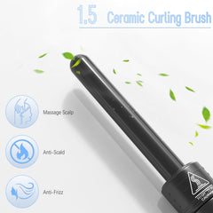Softassilk adjustable-temperature curling iron demonstrates safe heat settings for all hair types.