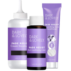 SoftSheen Dark and Lovely crème formula close-up shows rich texture for even color.