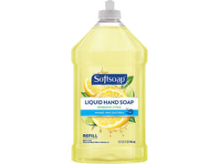 Softsoap refill with push-pull cap for easy, mess-free hand washing.