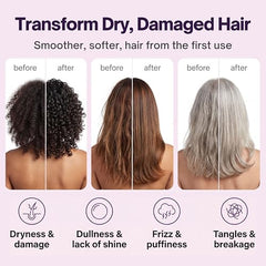 sohl-I.D. Hair Mask cream dispense captures creamy texture ideal for detangling.