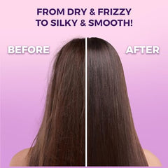 sohl-I.D. hair serum frizz-control image captures smoothed strands and fewer flyaways.