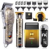 Soieho hair clipper set front view for precise at-home haircuts