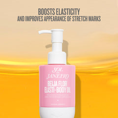 Sol de Janeiro Beija Flor Elasti-Body Oil bottle top showing lightweight moisture