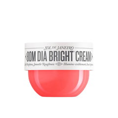 Sol de Janeiro Bom Dia AHA body cream tube close-up highlighting brightening and smoothing potential.