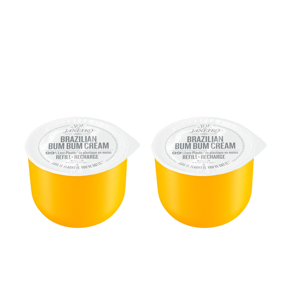 Sol de Janeiro Bum Bum Cream refill pod pack 2 front view for sustainable hydration