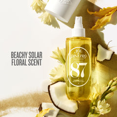 Sol de Janeiro Rio Radiance mist application demonstrates quick refresh anytime.