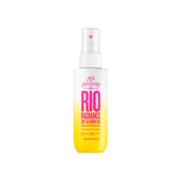 Sol de Janeiro Rio Radiance SPF 50 sun mist application delivering even coverage and radiant glow.