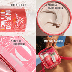 Sol de Janeiro Travel Shower Kit bag ready for compact packing.