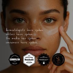 SOL LABS sunscreen applied to hand for quick absorbing hydration on face and body