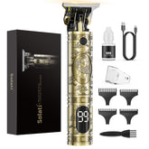 Solati cordless hair clippers with LCD display show battery levels for easy grooming