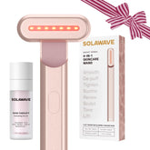 Solawave 4-in-1 wand main view for at-home facial care with red light, warmth, and massage.