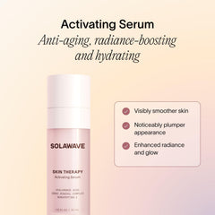 Solawave hyaluronic acid serum delivers hydration for plump skin after treatments.