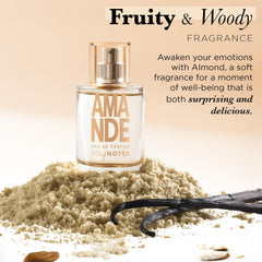 Solinotes Almond EDP spray capturing a warm inviting aroma for all-day presence