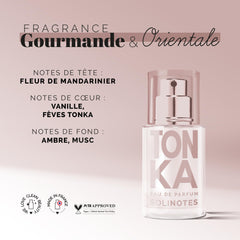 Solinotes Tonka mandarin blossom note highlights citrus freshness ideal for daytime moments.