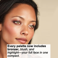 SOLLASY baked makeup palette blush swatch offers rosy cheek flush