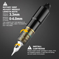 Solong complete kit contents include ink, needles, and tools