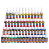 Solong Tattoo ink set 54 colors front label shows vibrant pigment options for outlines.