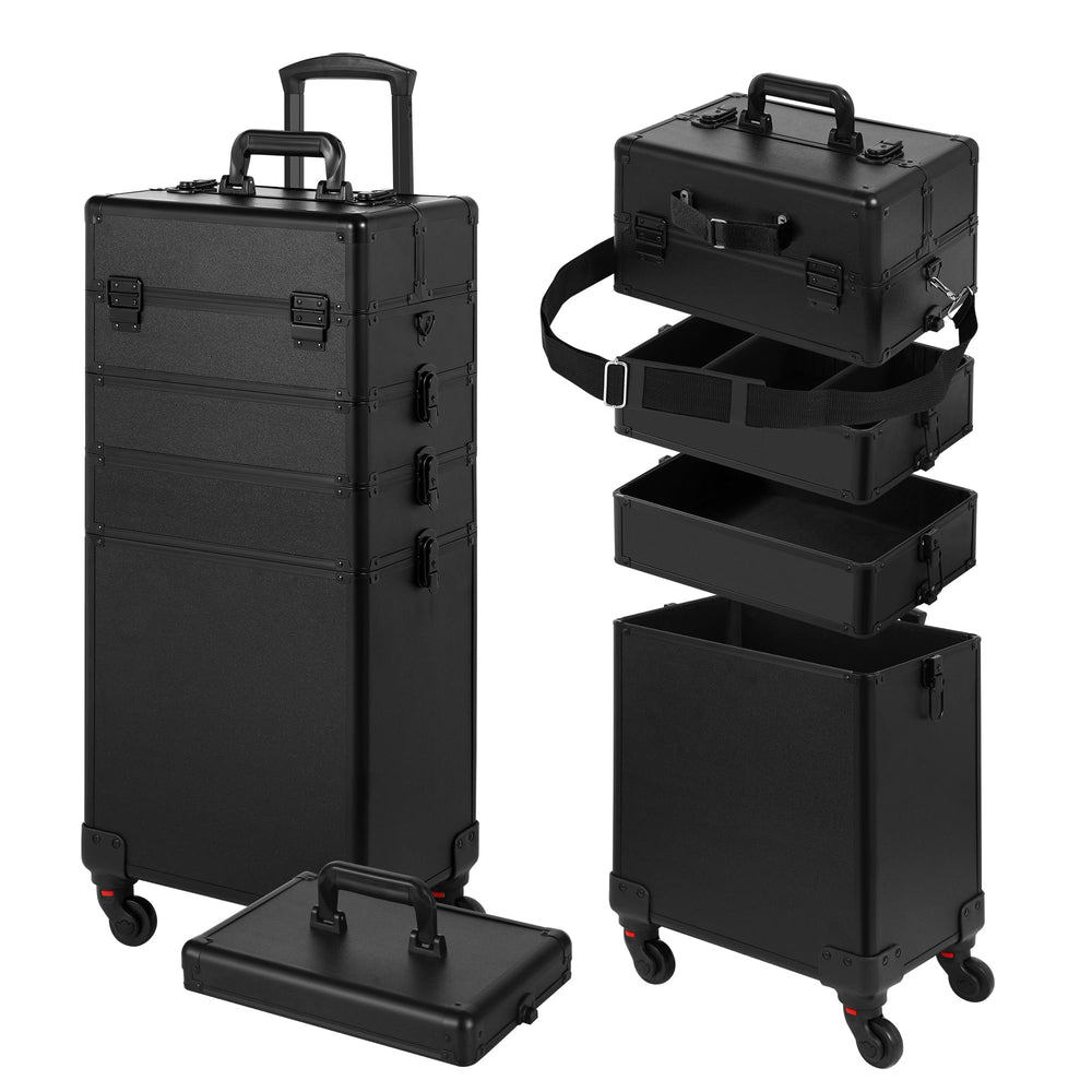 Somduy Rolling Makeup Case front view for easy transport during on-site sessions