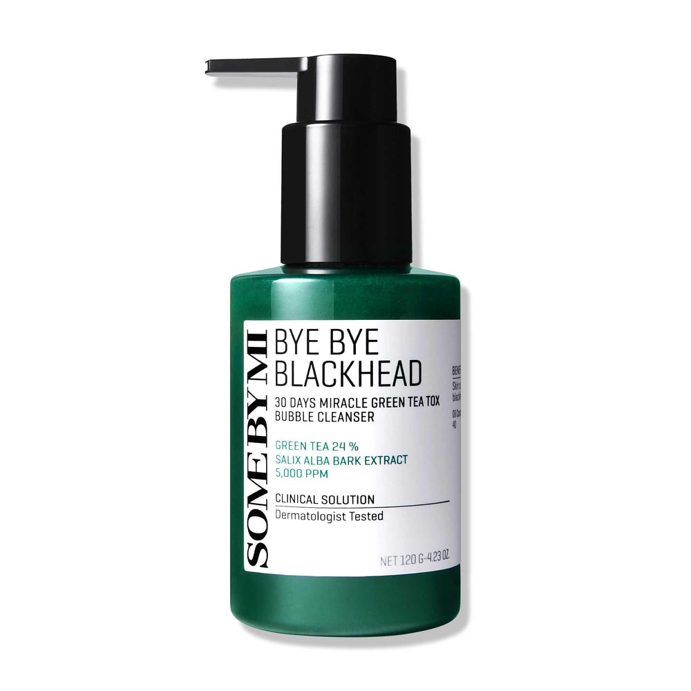 SOME BY MI Bye Bye Blackhead Bubble Cleanser foamy action for gentle pore cleansing.