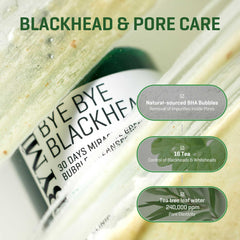 SOME BY MI Bye Bye Blackhead Bubble Cleanser konjac grains exfoliate gently during wash.