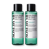 SOME BY MI Miracle Toner bottle close-up highlights exfoliation-ready skin.