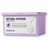 SOME BY MI Retinol Intense Daily Mask packaging highlights vegan-certified clean ingredients