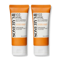 SOME BY MI V10 Hyal Air Fit sunscreen bottle front shows lightweight UV protection