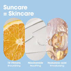 SOME BY MI V10 Hyal Air Fit Sunscreen no white cast during application