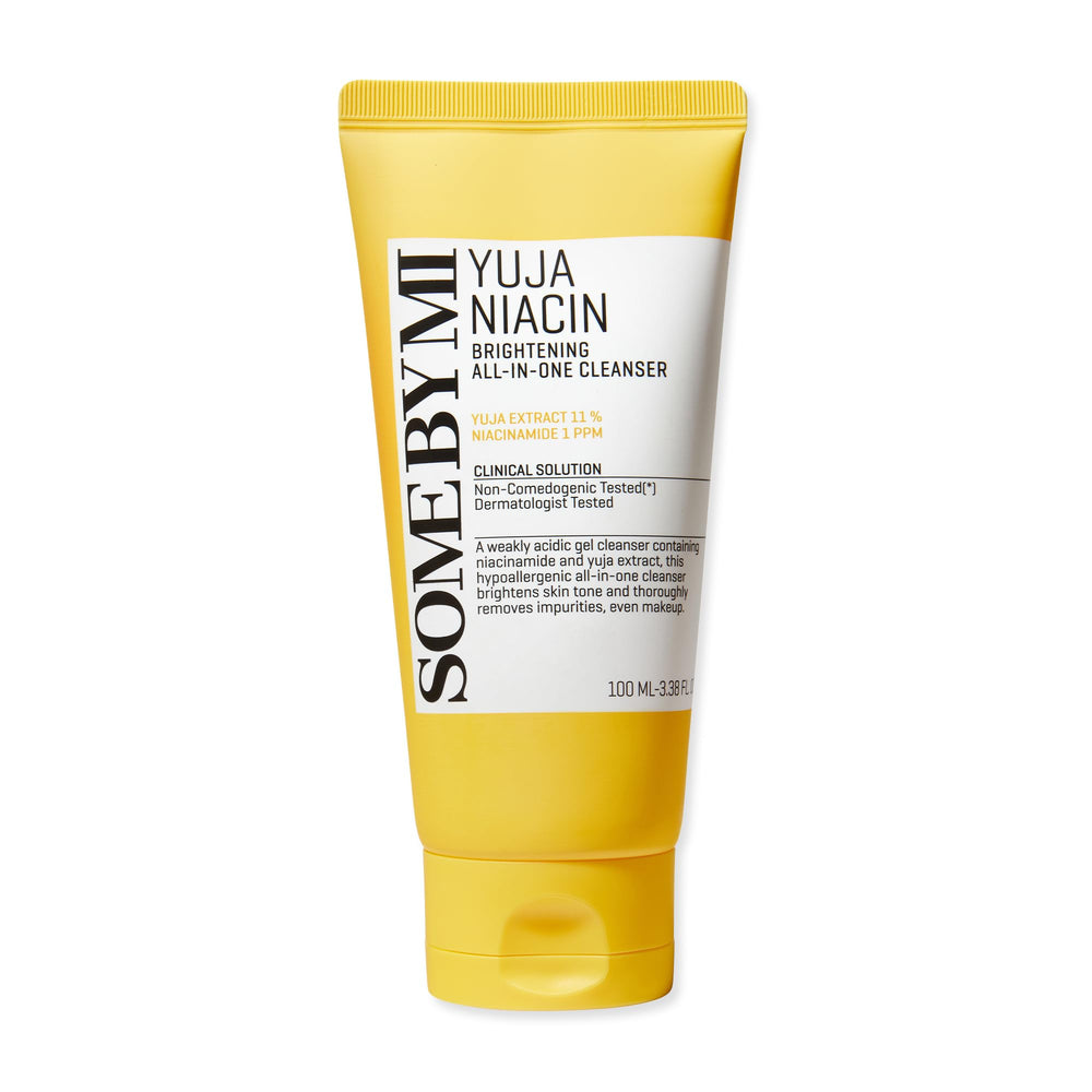 SOME BY MI Yuja Niacin All in One Cleanser foam closeup for gentle daily cleansing and brightening.
