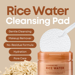 SOMISOME Rice Water Cleansing Pad centella-asiatica focus calms and protects skin.