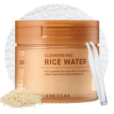 SOMISOME Rice Water Cleansing Pad makeup-remover-wipes for quick, hydrating cleanse.