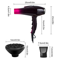 SOMOYA professional hair dryer 3500W copper motor delivers fast drying.