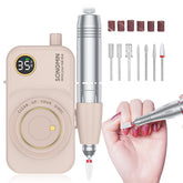 SONGMIN nail drill 35000rpm in use for precise acrylic shaping